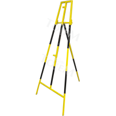 Стойка дорожного знака временная складная под хомуты черно-желтая