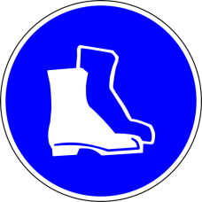 Знак M05 Работать в защитной обуви