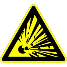 Знак W02 Взрывоопасно