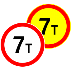 Знак 3.11 Ограничение массы